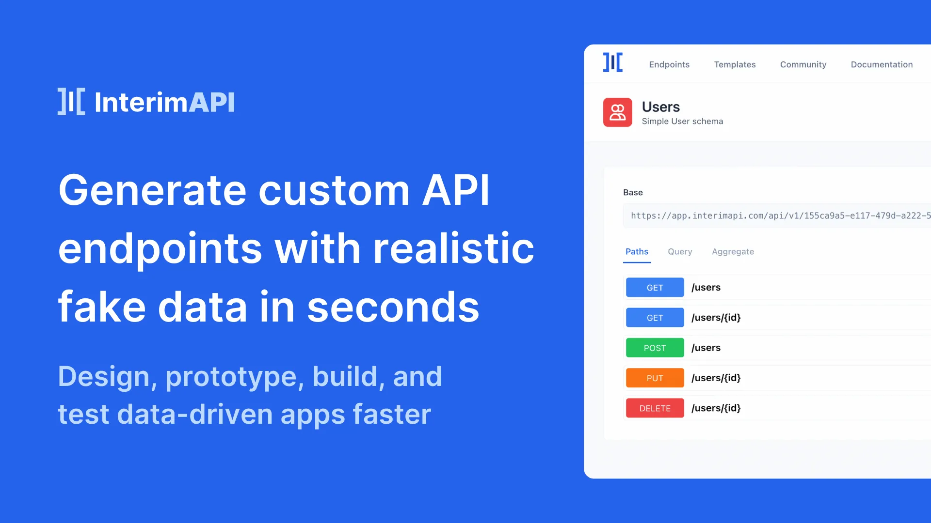 InterimAPI: Generate custom API endpoints with realistic fake data in seconds.